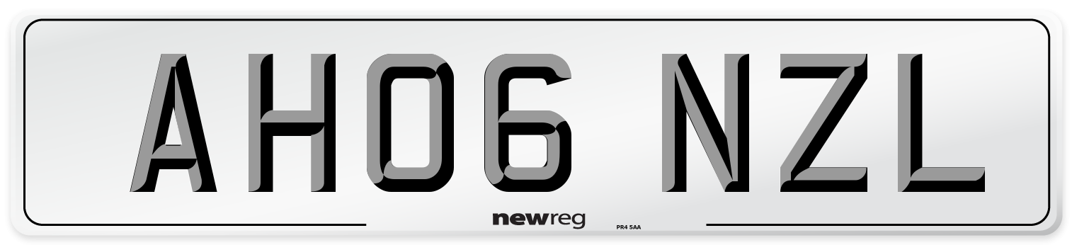AH06 NZL Number Plate from New Reg